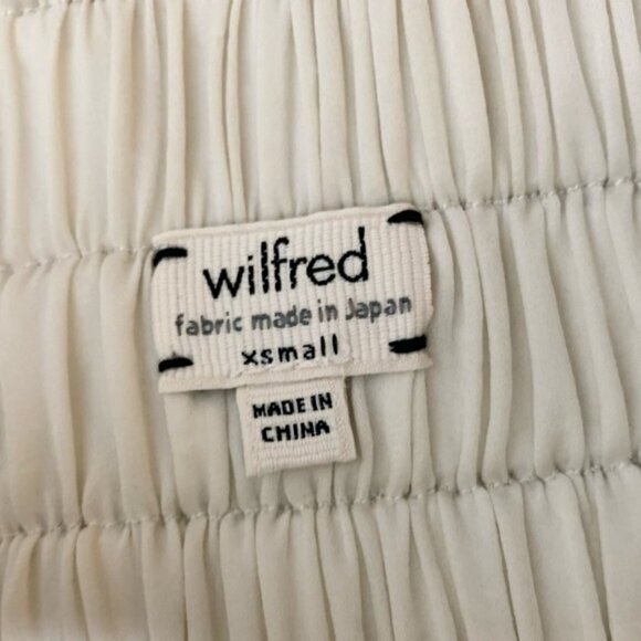 Aritzia Wilfred La Tour Skirt Draped High Lo High rise Waisted Birch Size XS - Picture 13 of 16